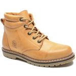 Bota Masculina Couro Legítimo Botina cor bege 024 