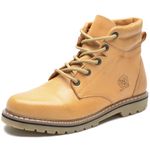 Bota Masculina Couro Legítimo Botina cor bege 024 