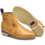 Bota Masculina Couro Legítimo Botina cor Bege 034
