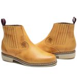 Bota Masculina Couro Legítimo Botina cor Bege 034