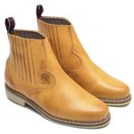 Bota Masculina Couro Legítimo Botina cor Bege 034