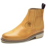 Bota Masculina Couro Legítimo Botina cor Bege 034