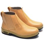 Bota Masculina Couro Legítimo Botina cor Bege 082 