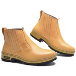 Bota Masculina Couro Legítimo Botina cor Bege 082 