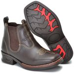 Bota Masculina Couro Legítimo Botina cor Café 015