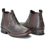 Bota Masculina Couro Legítimo Botina cor Café 015