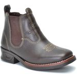 Bota Masculina Couro Legítimo Botina cor Café 015