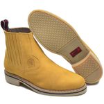 Bota Masculina Couro Legítimo Botina cor Castor 034
