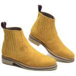 Bota Masculina Couro Legítimo Botina cor Castor 034