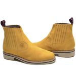 Bota Masculina Couro Legítimo Botina cor Castor 034