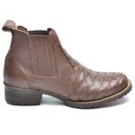 Bota Masculina Couro Legítimo Botina cor Chocolate 033