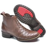 Bota Masculina Couro Legítimo Botina cor Chocolate 033
