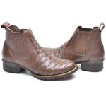 Bota Masculina Couro Legítimo Botina cor Chocolate 033