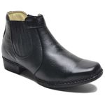 Bota Masculina Couro Legítimo Botina cor Florter Preto 040 