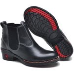 Bota Masculina Couro Legítimo Botina cor Preto 015 
