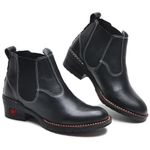 Bota Masculina Couro Legítimo Botina cor Preto 015 