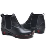Bota Masculina Couro Legítimo Botina cor Preto 015 