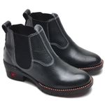Bota Masculina Couro Legítimo Botina cor Preto 015 