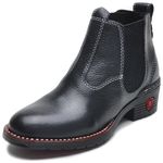 Bota Masculina Couro Legítimo Botina cor Preto 015 