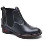 Bota Masculina Couro Legítimo Botina cor Preto 015 