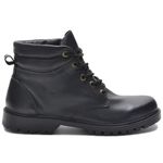 Bota Masculina Couro Legítimo Botina cor Preto 024