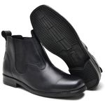 Bota Masculina Couro Legítimo Botina cor Preto 029 