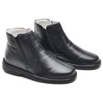 Bota Masculina Couro Legítimo Botina cor Preto 049 