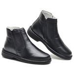 Bota Masculina Couro Legítimo Botina cor Preto 049 