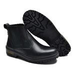 Bota Masculina Couro Legítimo Botina cor Preto 082 