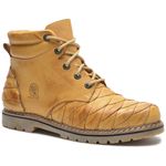 Bota Masculina Couro Legítimo Botina Escamada cor Bege 024 