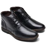Bota Masculina em Couro Legitimo Cor Preto 1005 