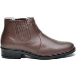 Bota masculino cano alto em couro legitimo cor Cafe 