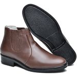 Bota masculino cano alto em couro legitimo cor Cafe 