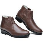 Bota masculino cano alto em couro legitimo cor Cafe 