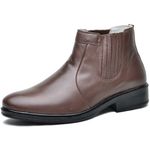Bota masculino cano alto em couro legitimo cor Cafe 