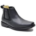 Botina masculina em couro legitimo cor Preto 