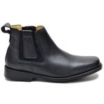 Botina masculina em couro legitimo cor Preto 