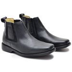 Botina masculina em couro legitimo cor Preto 