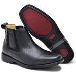Botina masculina em couro legitimo cor Preto 