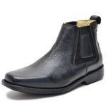 Botina masculina em couro legitimo cor Preto 