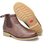 Botina masculino de couro legitimo cor Chocolate 535 