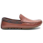 Mocassim masculino couro cor Cafe 