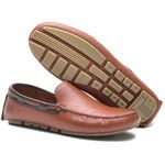 Mocassim masculino couro cor Cafe 