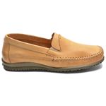 Mocassim de couro legitimo masculino cor Bege 166 