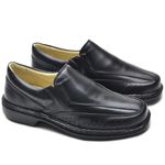 Mocassim de couro legitimo masculino cor Preto 180 