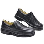 Mocassim de couro legitimo masculino cor Preto 180 