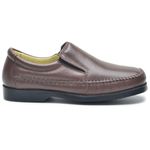 Mocassim unisexx de couro legitimo cor Chocolate