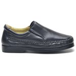 Mocassim unisexx de couro legitimo Preto 