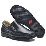 Mocassim unisexx de couro legitimo Preto 
