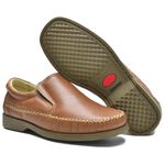 Mocassim unisexx de couro legitimo Whisky 
